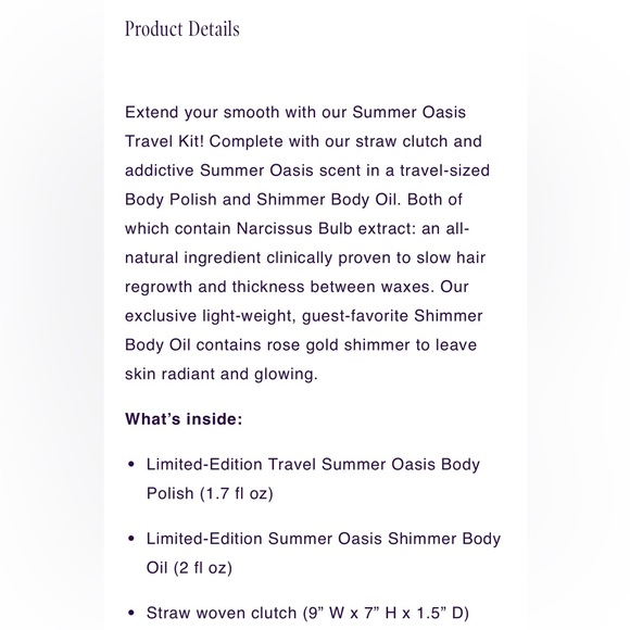 EWC Summer Oasis Travel Kit with Body Polish & Shimmer Body Oil. Brand New - Picture 3 of 9